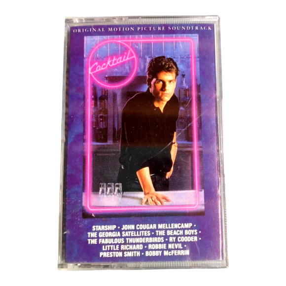 Vntg Cocktails Movie Soundtrack Cassette Tape Collectible Tom Cruise Entertmt - Picture 1 of 5